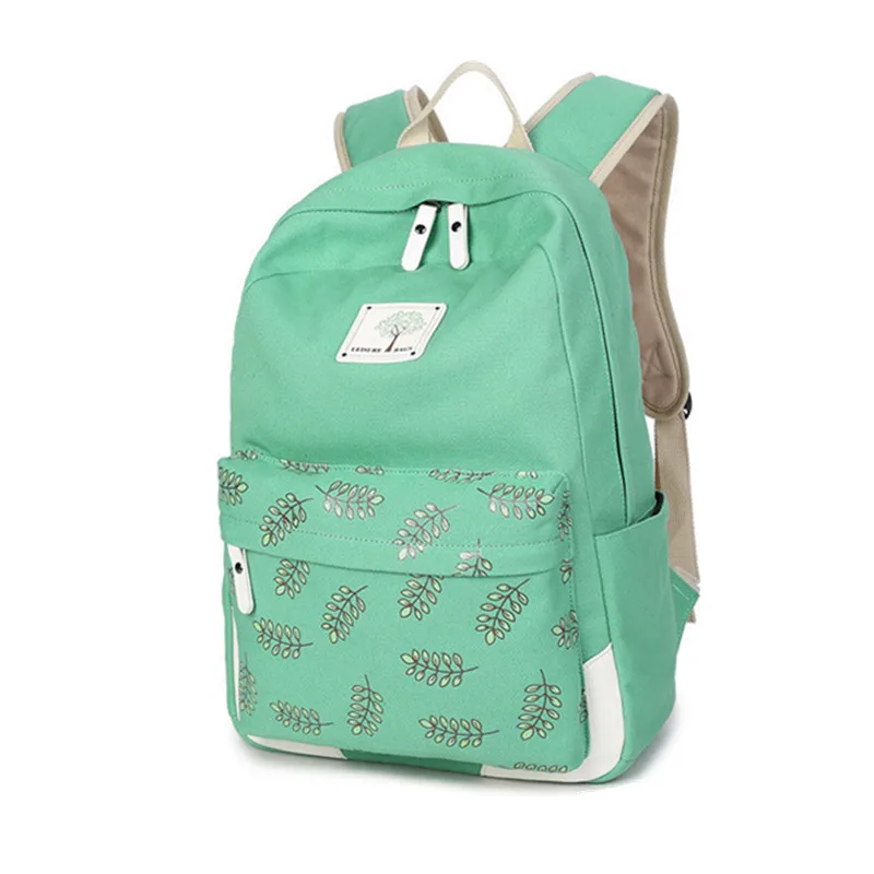 Листья шаблон печати однотонные парусиновые Водонепроницаемый большой Ёмкость