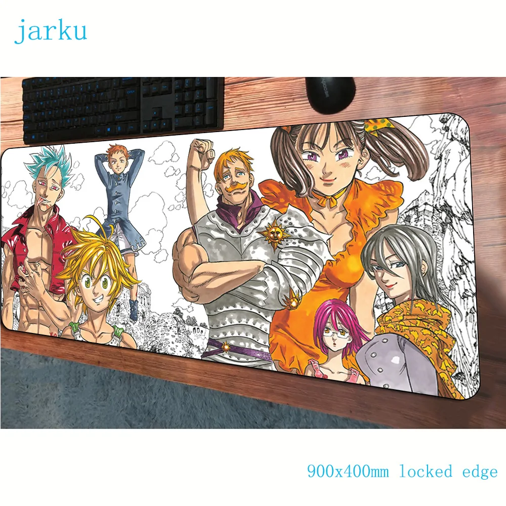 Seven Deadly Sins коврики для мыши популярные 900x400x2 мм игровой коврик для мыши геймер Коврик для мыши игровой компьютер большой стол коврик для мыши