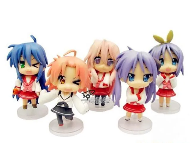 5 шт.* Lucky Star Konata Izumi ПВХ аниме фигурку куклы набор из 5 шт