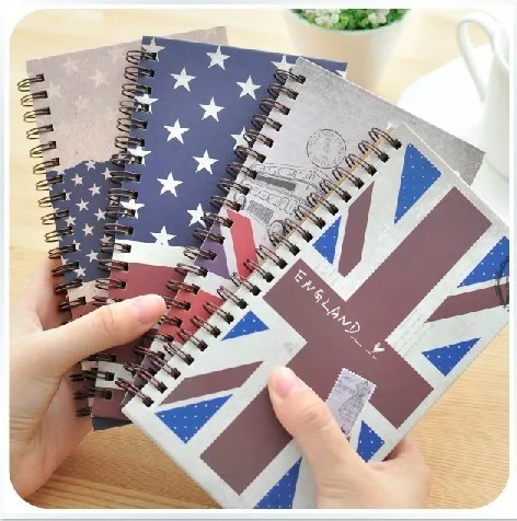 Милый дневной блокнот ретро флаг крафт бумажная внутренняя страница|plan book|notebook