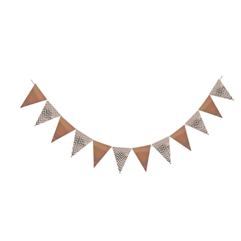 Gold Bunting Баннер с днем рождения, флаги, украшение для вечеринки на день рождения, украшение для детей, украшение для детей, цветная Гирлянда для мальчиков и девочек - Цвет: Gold Bunting