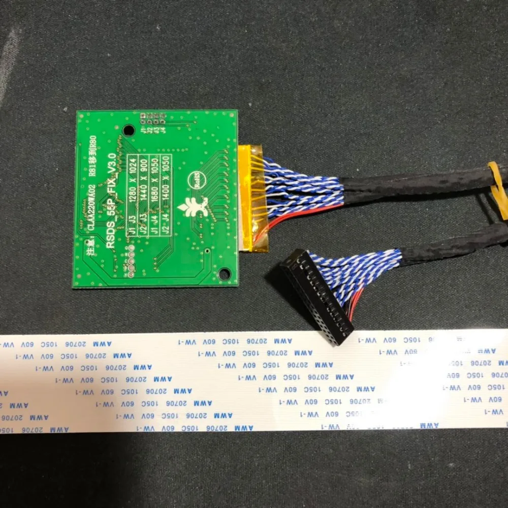 RSDS_S4_V3.0 55P 0,5 FFC LVDS поворот сигнала RSDS адаптер плата преобразования для A220Z5 CLAA220WA02-ZB A190A8