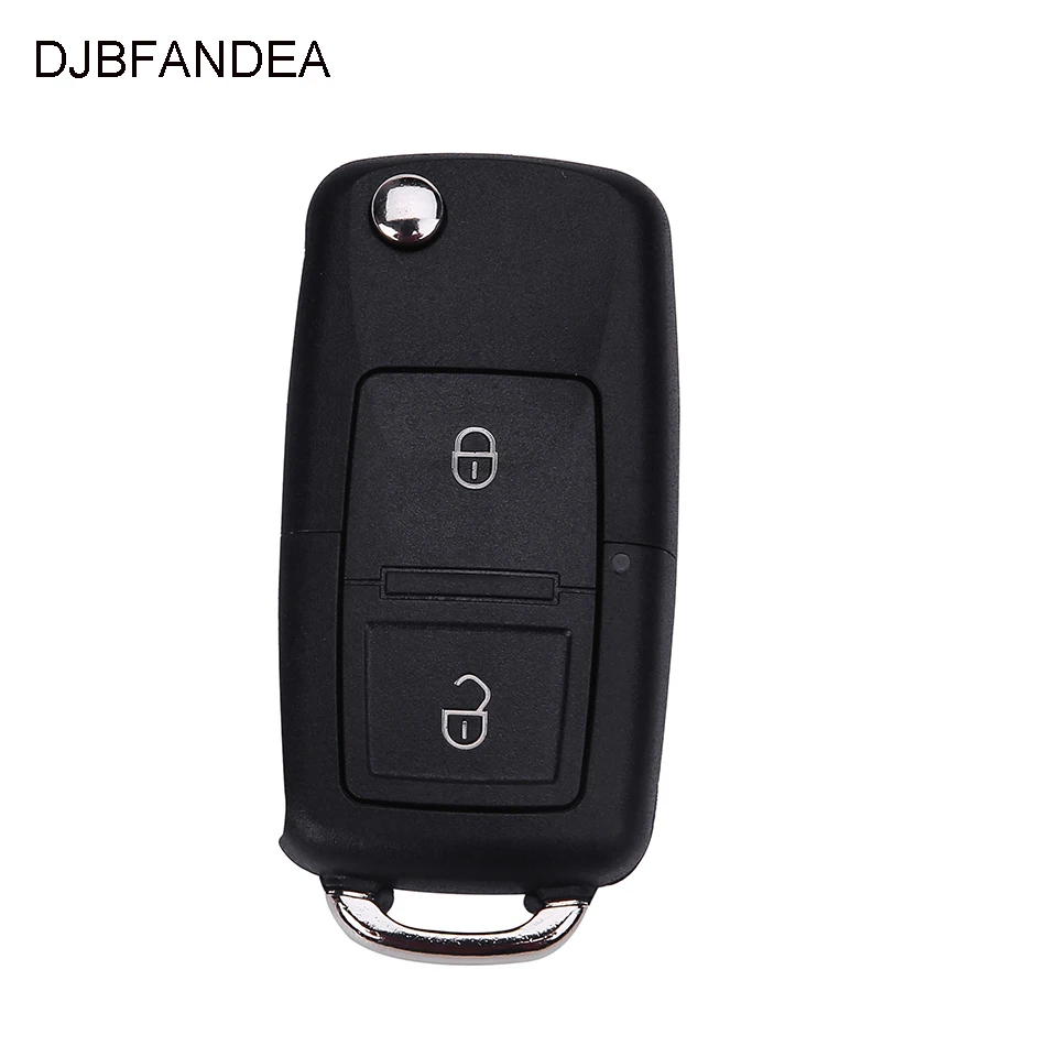 DJBFANDEA 2 кнопочный раскладной чехол для автомобильного ключа Volkswagen VW Jetta Golf Passat