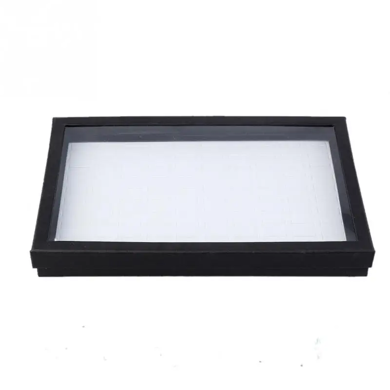 100 слоты кольцо Pin уха четкий дисплей организатор держатель для хранения чехол |