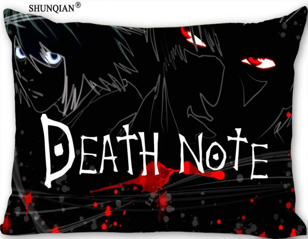 

Hot Nice Death Note Anime Rectangle Pillowcase Zipper Wedding Custom Pillow Case For Bedroom Pillow Cover(two sides) 17-12.29