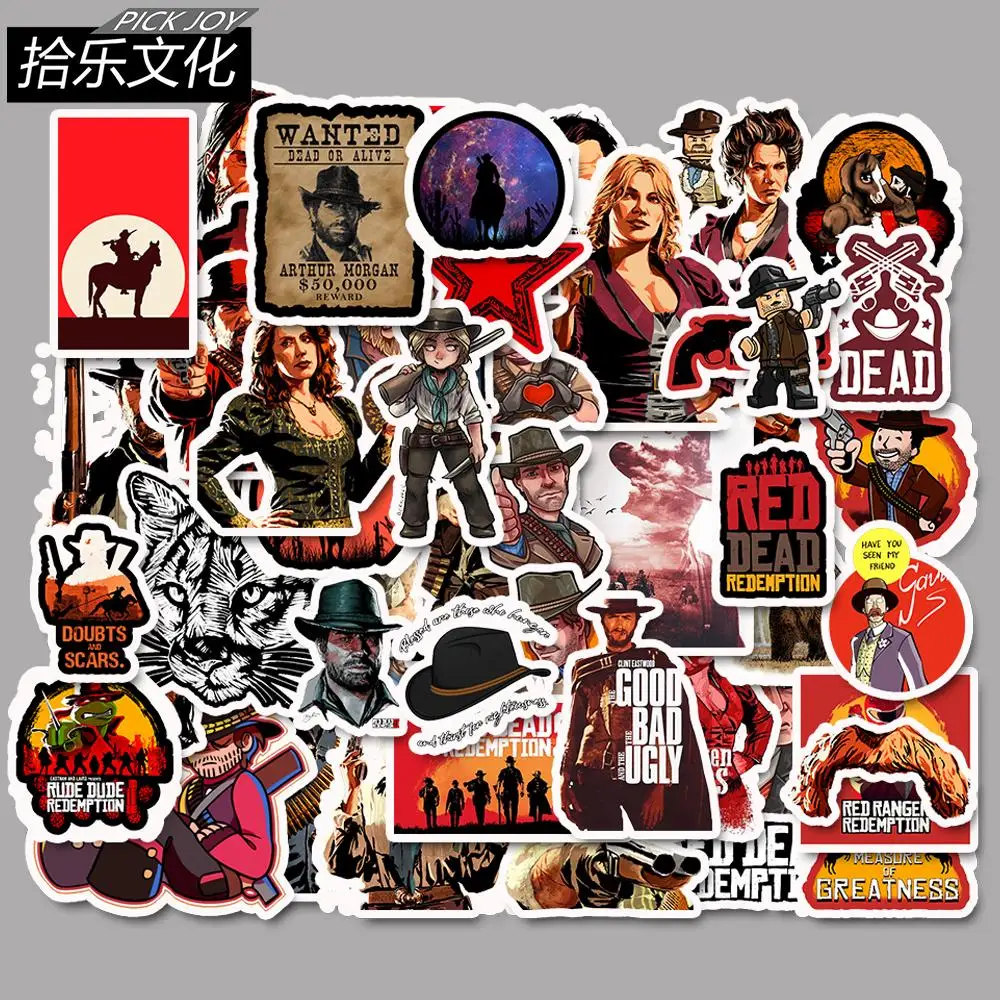 AZ035 50 шт./лот Red Dead: Redemption водонепроницаемый стикер для детей игрушка багаж скейтборд телефон на ноутбук мото велосипед стены гитары - Цвет: AZ035