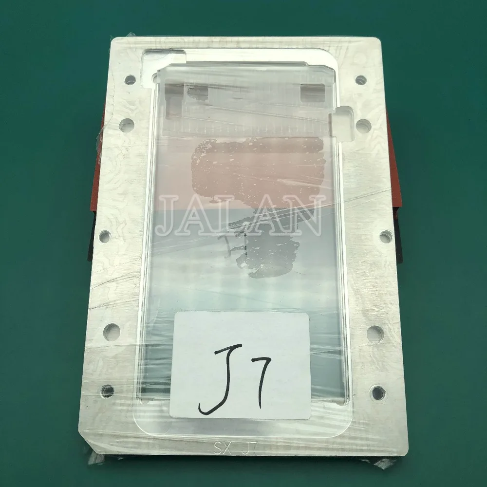 

YMJ LCD laminating mold for samsung j7 front outer glass with frame positioning oca polarizer film laminating Use by YMJ machine