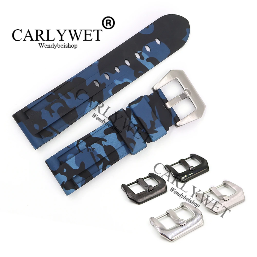 CARLYWET 24 мм Камуфляжный светло-голубой водонепроницаемый силиконовый резиновый