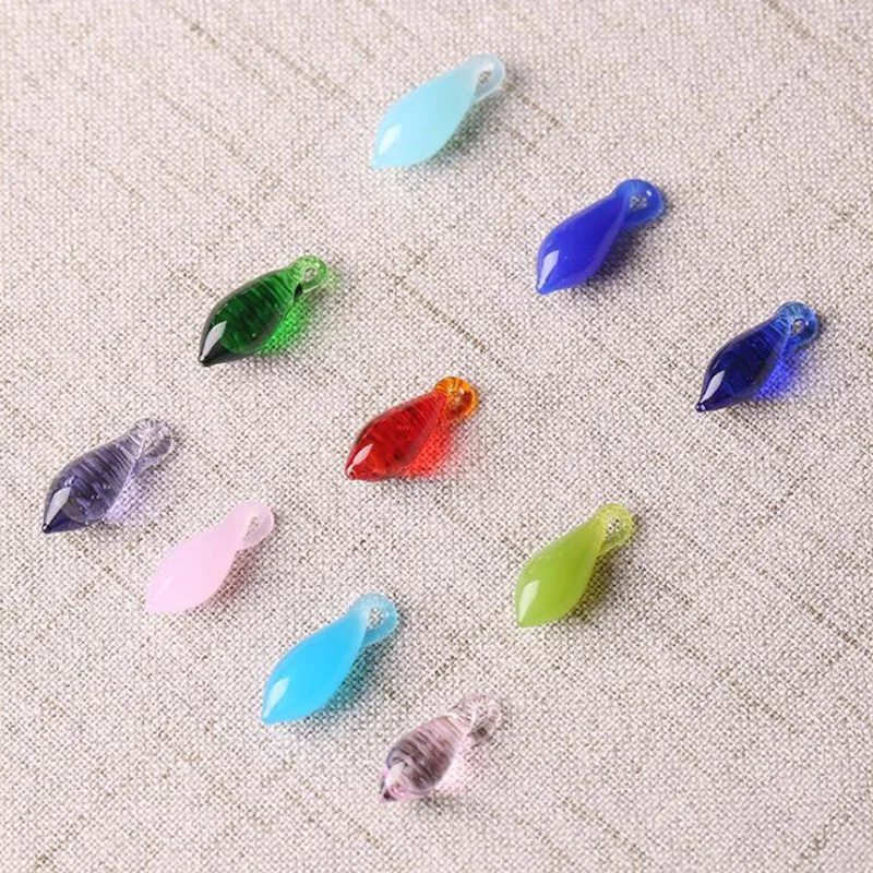 Оптовая продажа 10 шт./лот стеклянные бусины в форме капли муранские Подвески для