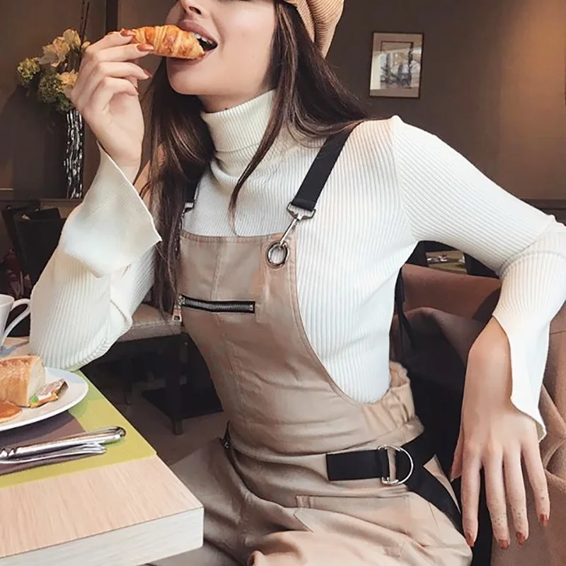 

Vogue Overalls For Women Fashion Cargo Pants Casual Rompers Womens Jumpsuit With Pocket Nice Khaki Bodysuit Streetwear