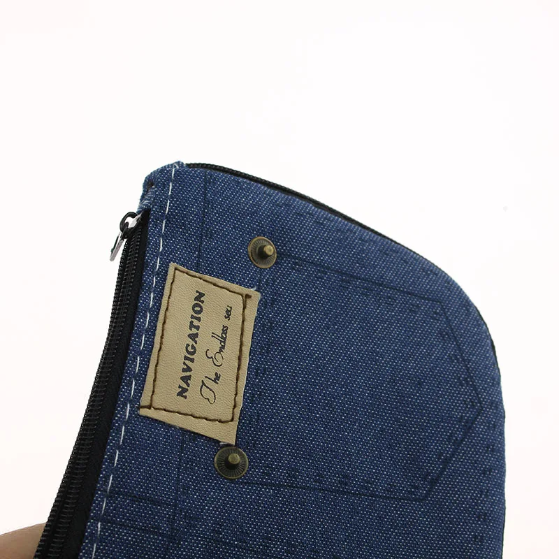 1 шт. новые милые модные джинсовые джинсы вместительный холст 3d kalem kutusu старые