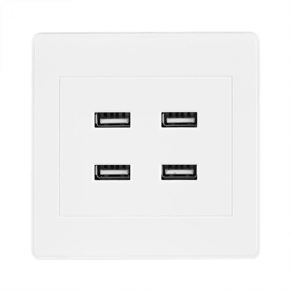 110 ~ 250 В настенная розетка панель 4 USB DC 5V домашняя офисная электрическая зарядное