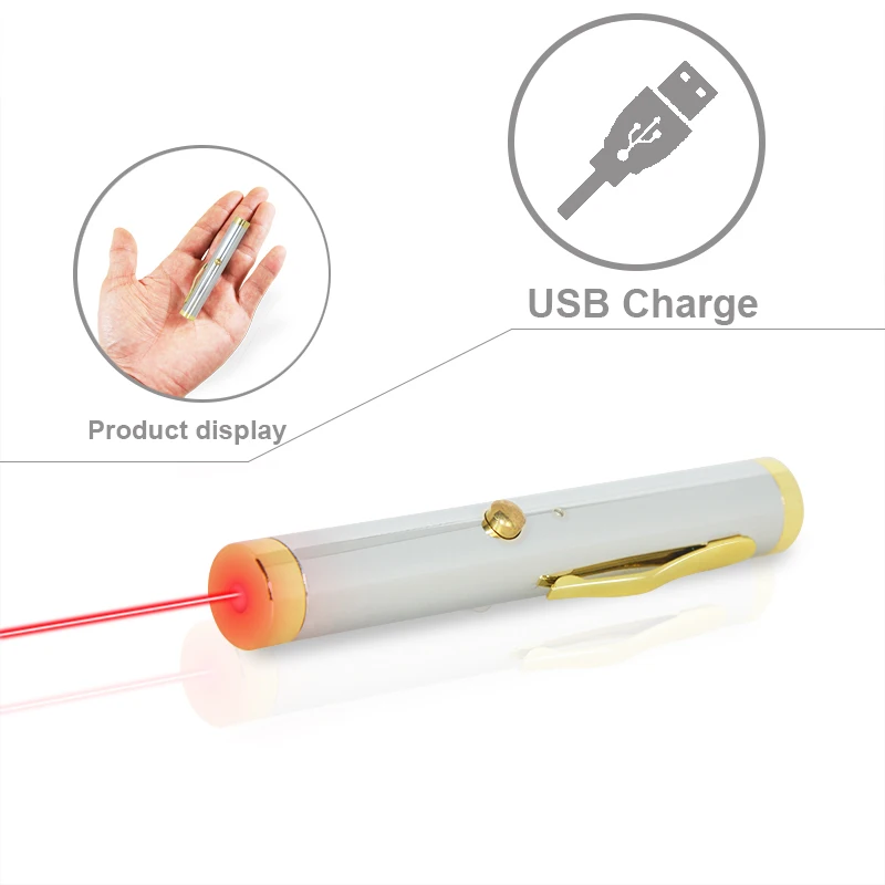 CWLASER 650 нм перезаряжаемая красная лазерная указка ручка с зажимом Мощный Usb зарядка красный лазер