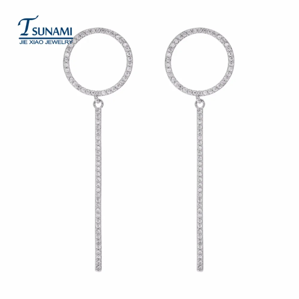 Высокое качество и элегантный циркон серьги ювелирные изделия высокого камень