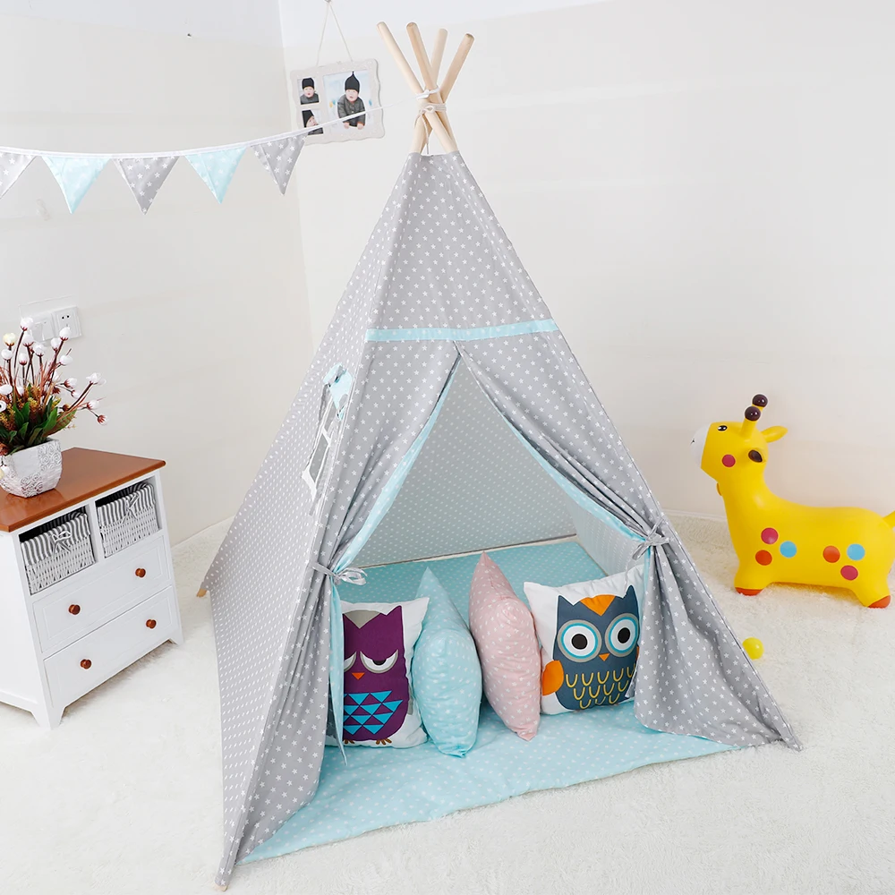 Принцесса вигвам Игровая палатка большая ручная работа хлопок холст Крытый