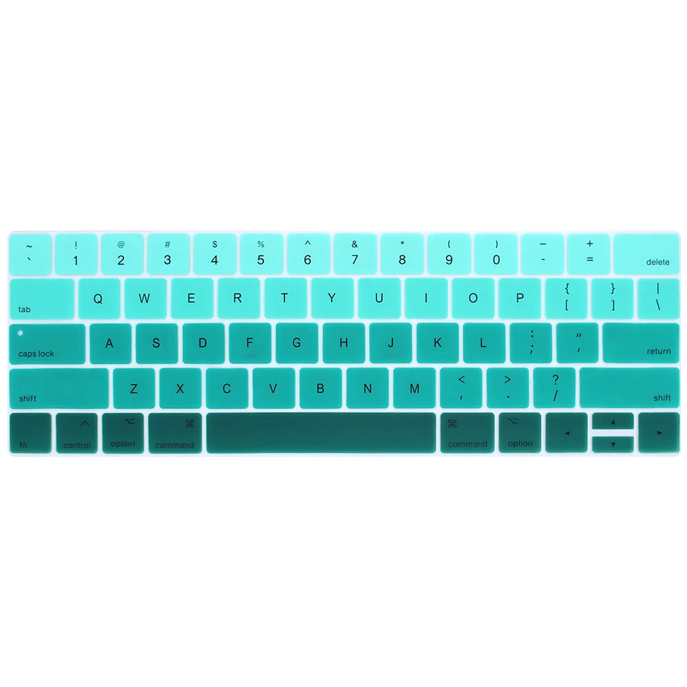 Новая крышка клавиатуры для Mac Book 13 15 дюймов с сенсорной панелью A1706 A1707 A1989 A90 Чехлы для клавиатуры градиентная клавиатура пленка - Цвет: Gradient green