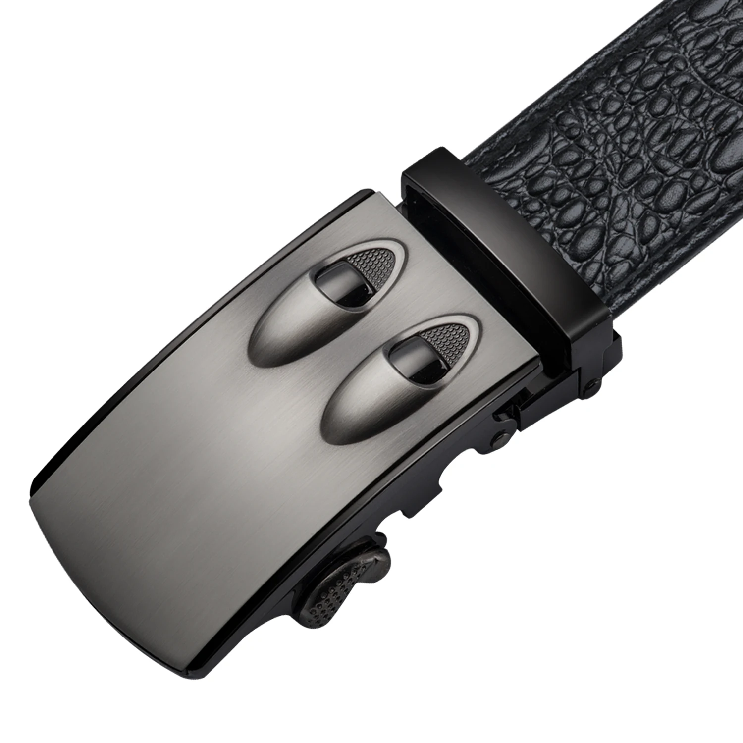 

Hi-Tie Brand Designer Mens Casual Leather Belt for Jeans Luxury Black Crocodile Belt Automatic Buckle Mens Waist Belt PD-0086-FA