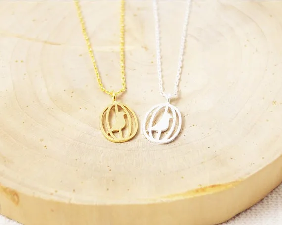 

Fashion Bird In The Cage Necklace Pendant Necklace for women