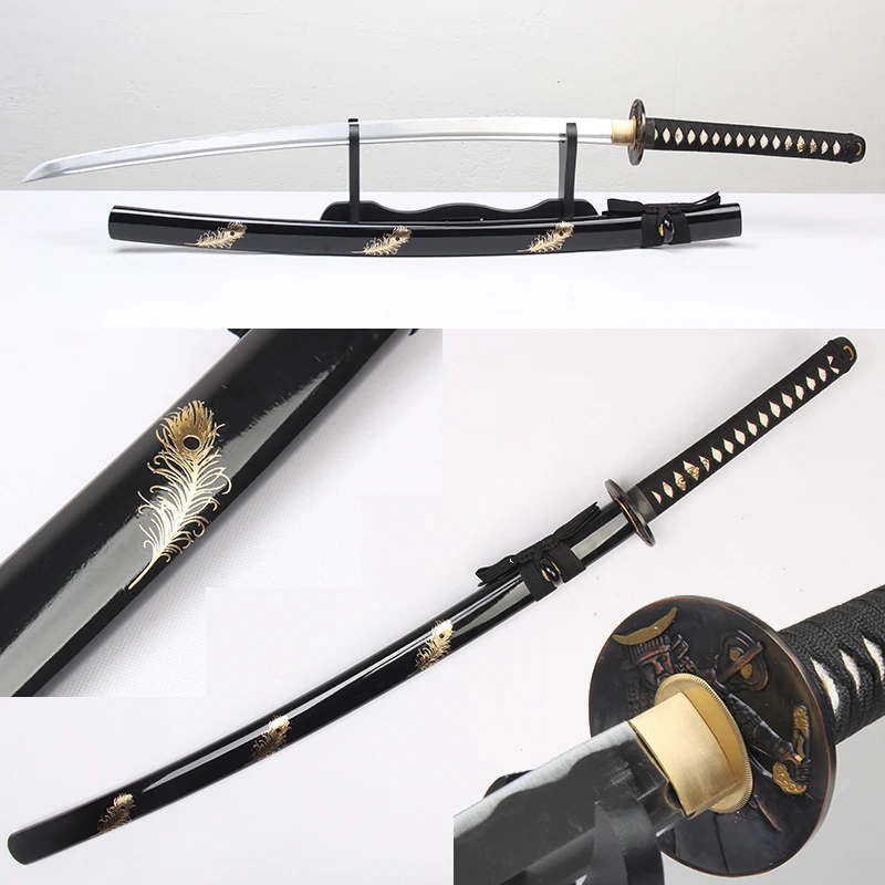 Decorative Sword Ручной Ковки 1045 Углеродистая Сталь Японский Самурай Катана Деревянные