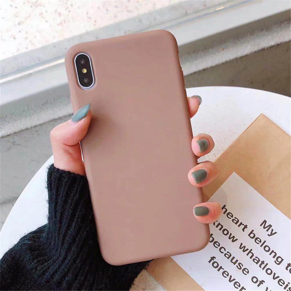 Moskado для iPhone 7 чехол для телефона простой сплошной карамельный цвет для iPhone 11 Pro X XR XS Max 6 6s 8 Plus силиконовый мягкий ТПУ задний Чехол