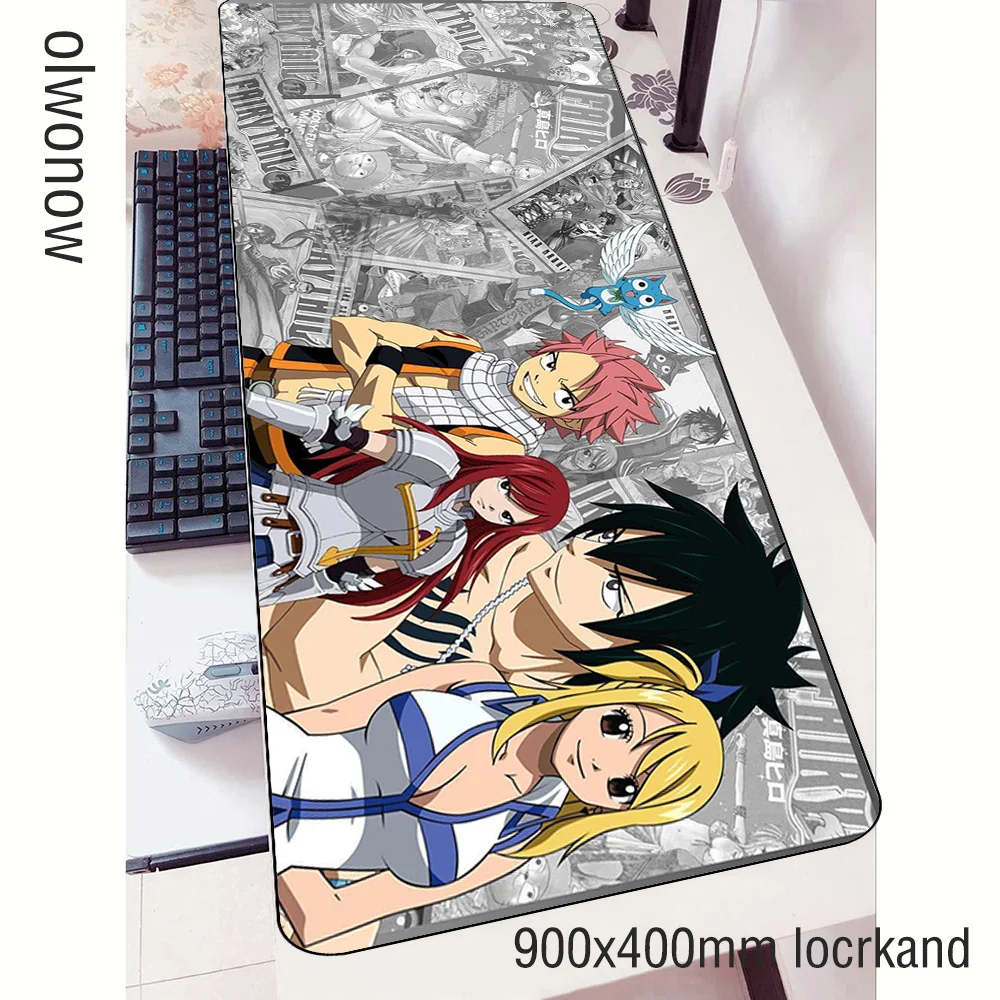 fairy tail mouse pad gamer Customized 90x40cm notbook mat gaming mousepad Personality PC desk padmouse mats | Компьютеры и офис