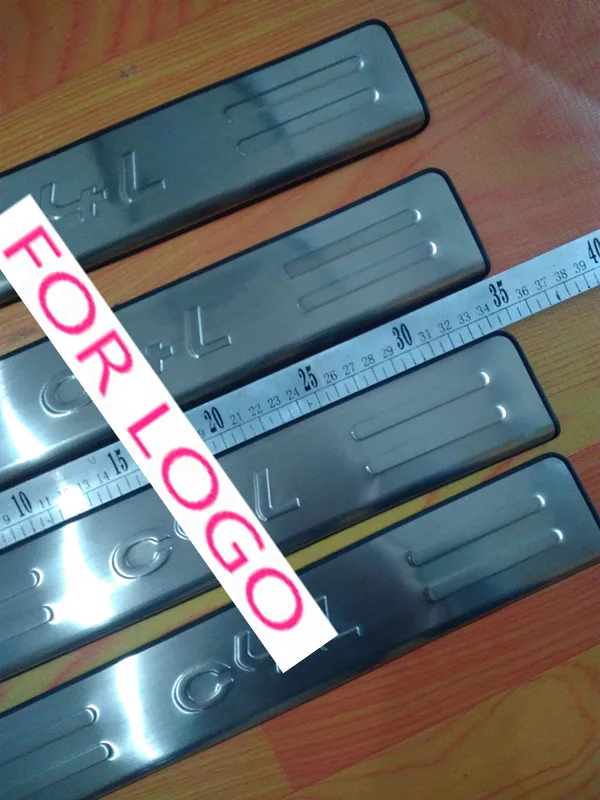 Бесплатная доставка нержавеющая сталь Накладка на порог 4 шт. для Citroen C4 C4L 2012 2013