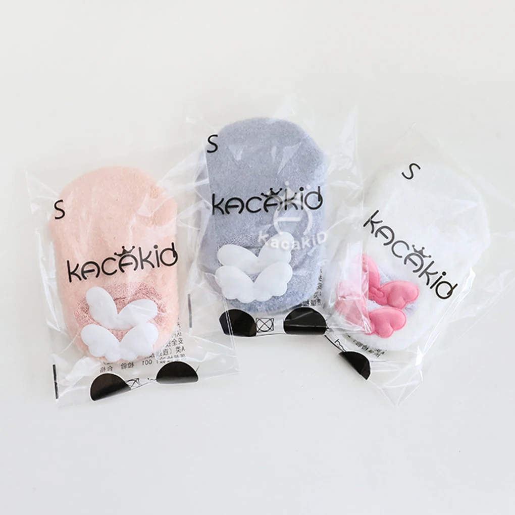 Теплые носки до щиколотки для малышей Нескользящие бесшовные бархатные