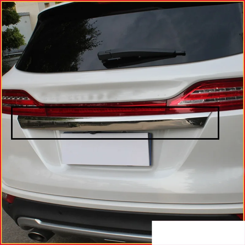 upper trims 1 Lsrtw2017 из нержавеющей стали для хвостовой части автомобиля дверные ручки планки для Линкольн МКС - Название цвета: upper trims 1