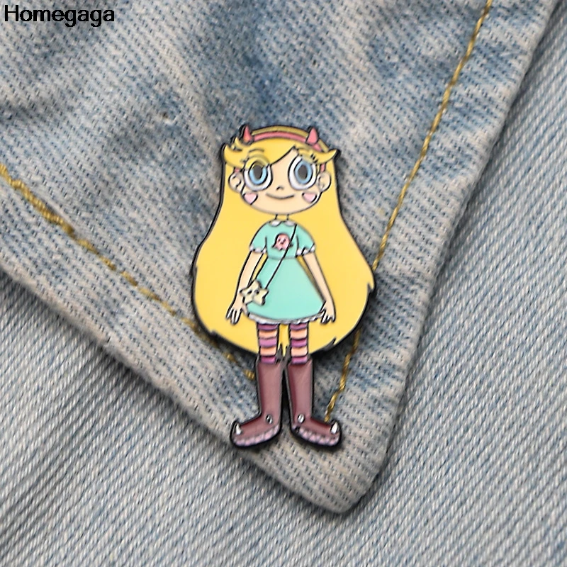 Homegaga Star vs the Forces of Evil цинковые булавки для рюкзака, одежда, медаль для сумки, рубашки, значок, броши для мужчин и женщин D2042