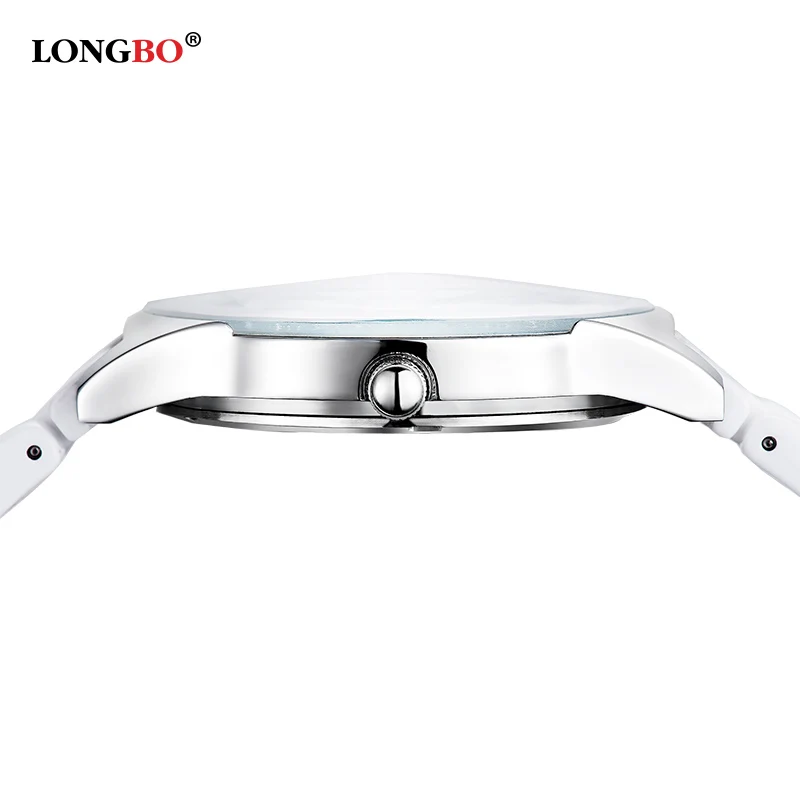 LONGBO luxury женщины Керамические Часы Модного бизнеса кварцевые часы Элегантный