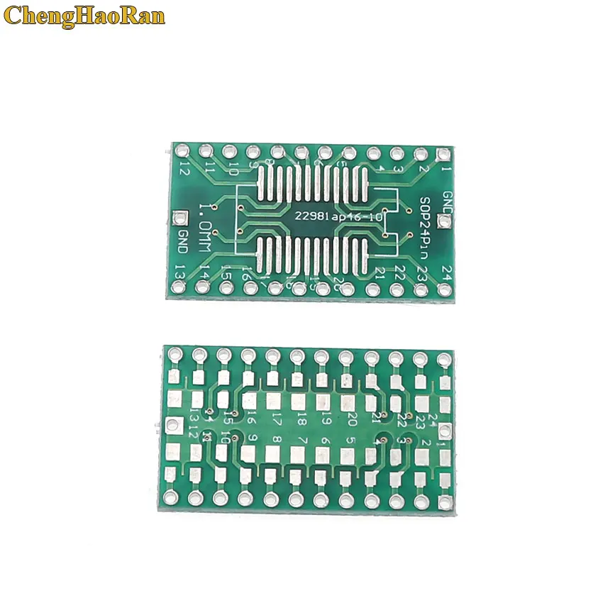 

ChengHaoRan 5pcs SOP24 SSOP24 adapter board DIP 1.0mm pitch SMD DIP switch adapter plate Board Pitch Adapter