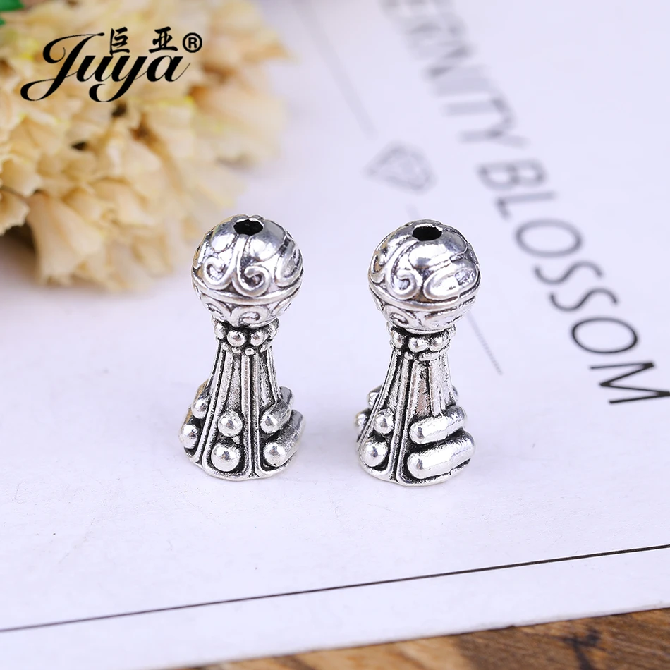 Кожаный шнур JUYA, торцевая крышка s 16,5x7,5 мм, 20 шт./лот, обжимной концевой колпачок с кисточкой для сережек, самодельные ювелирные изделия ручной работы AC0036