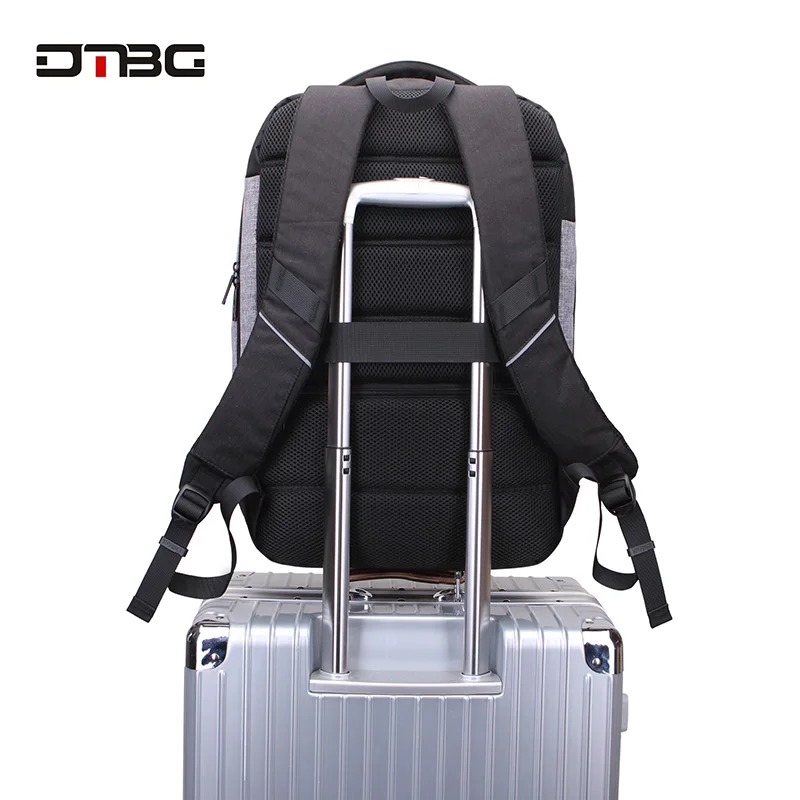 2018 DTBG 17 &quotДеловой рюкзак для ноутбука с usb зарядным портом водостойкий
