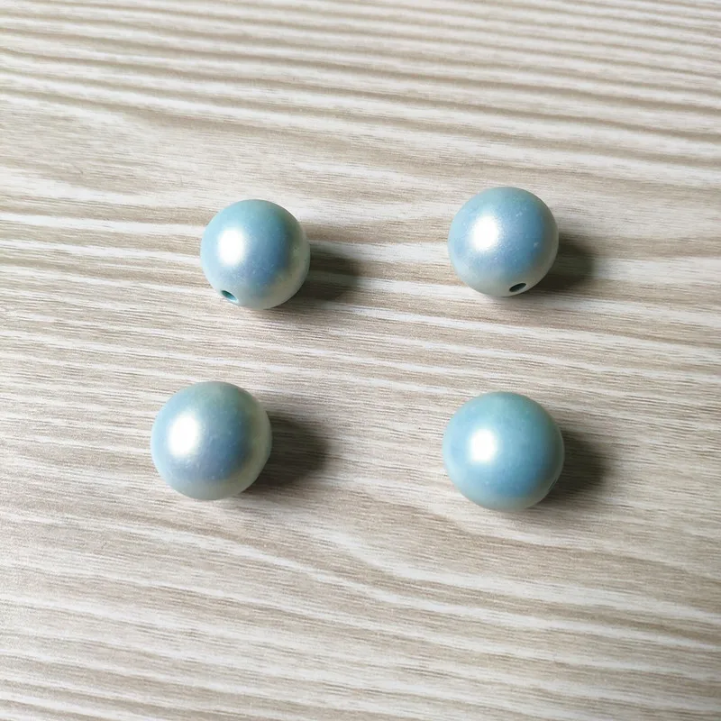 mint green Новое поступление(выберите размер и цвет) массивные твердые акриловые бусины с радугой круглой формы для изготовления ювелирных изделий своими руками - Цвет: mint green