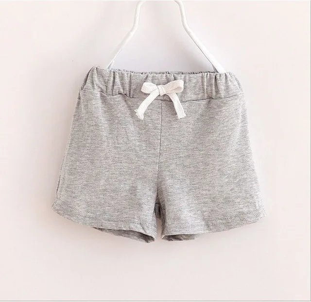 

2020 boy girl summer short cotton Soft comfortable toddler Solid color baby pants children clothing kid clothes
