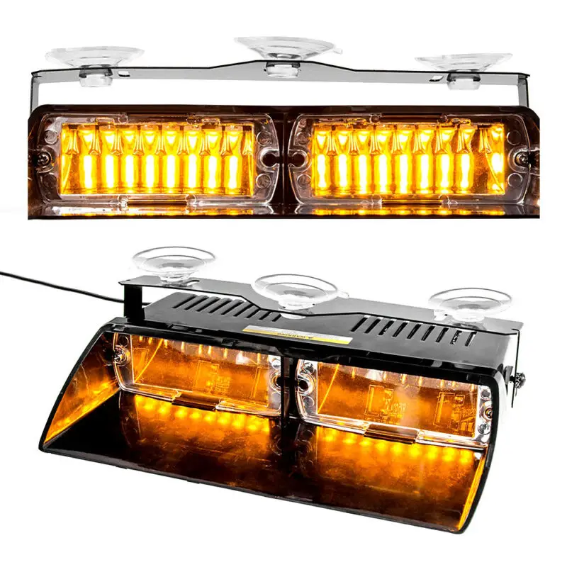 16LED желтый автомобильный полицейский стробоскоп аварийные мигающие огни