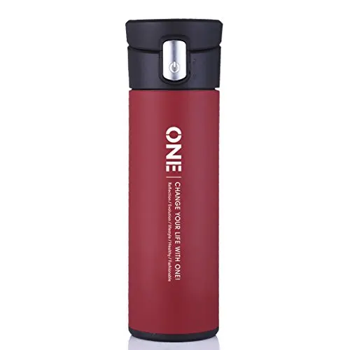 red ONEISALL 320 мл Термос со стеклянным вкладышем, Термокружка для кофе с изоляцией, Термокружка Из Нержавеющей Стали Для деловых мужчин, Термокружка для путешествий - Цвет: red