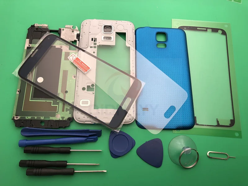 S5 новый полный корпус средняя рамка + резиновое уплотнение задняя крышка