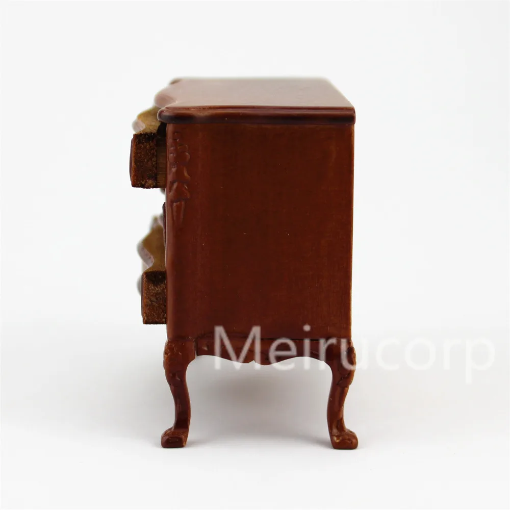 Миниатюрная мебель 1/12 деревянный ручной резной ящик боковый шкаф|miniature scale|wood