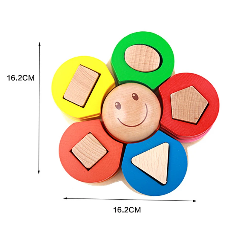 Детская развивающая игрушка Монтессори деревянные головоломки в форме