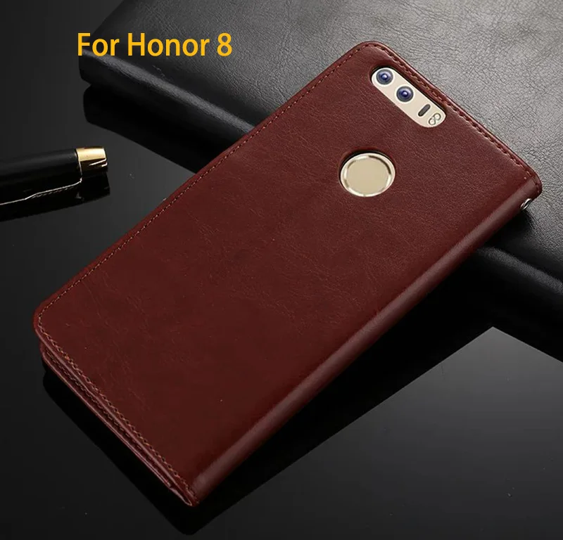 Fundas для Huawei Honor 8 чехол кожаный роскошный ультратонкий кошелек телефона note 6 флип