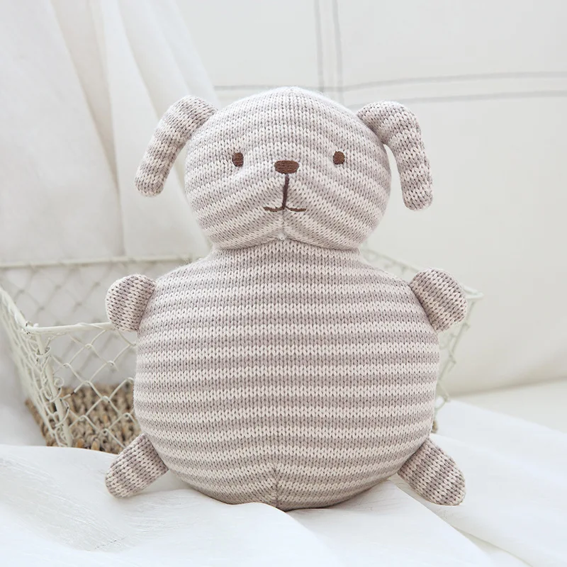 

19cm Baby Cloth Rattle Toys Boys Girls Lovely Dolls Cartoon Bear Dog Rabbit Elephant Kids Cute Gifts Infants Newborn Stuffed Toy