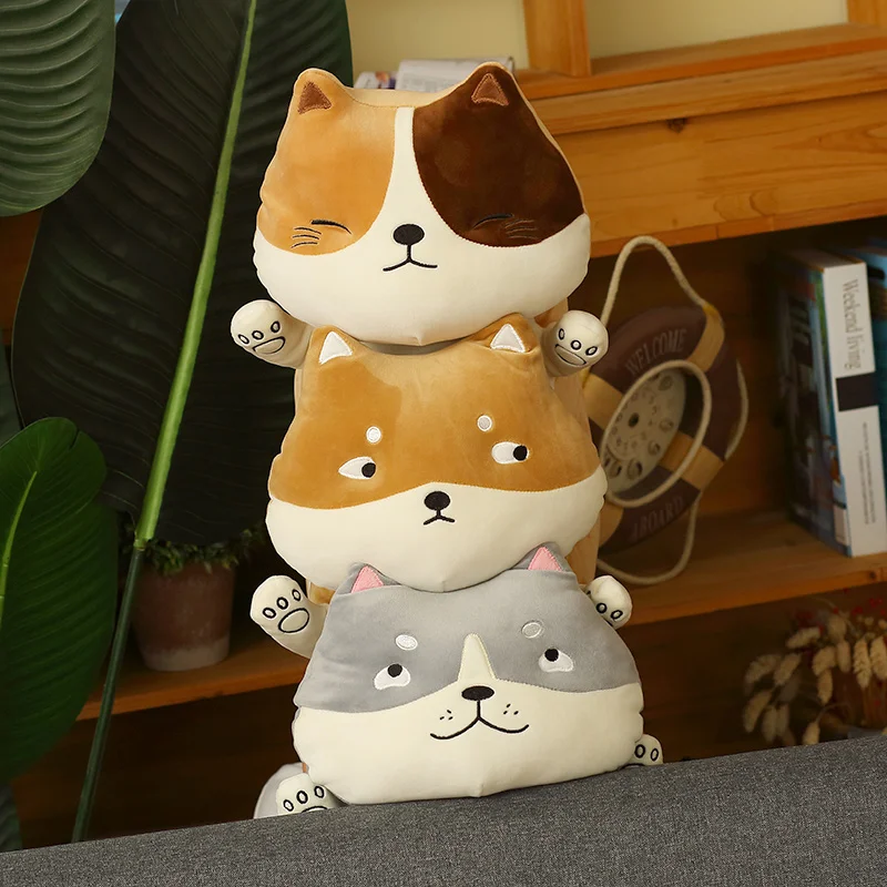 1 шт. 70 см мягкая собака хаски плюшевая игрушечная кошка игрушка кукла Подушка для