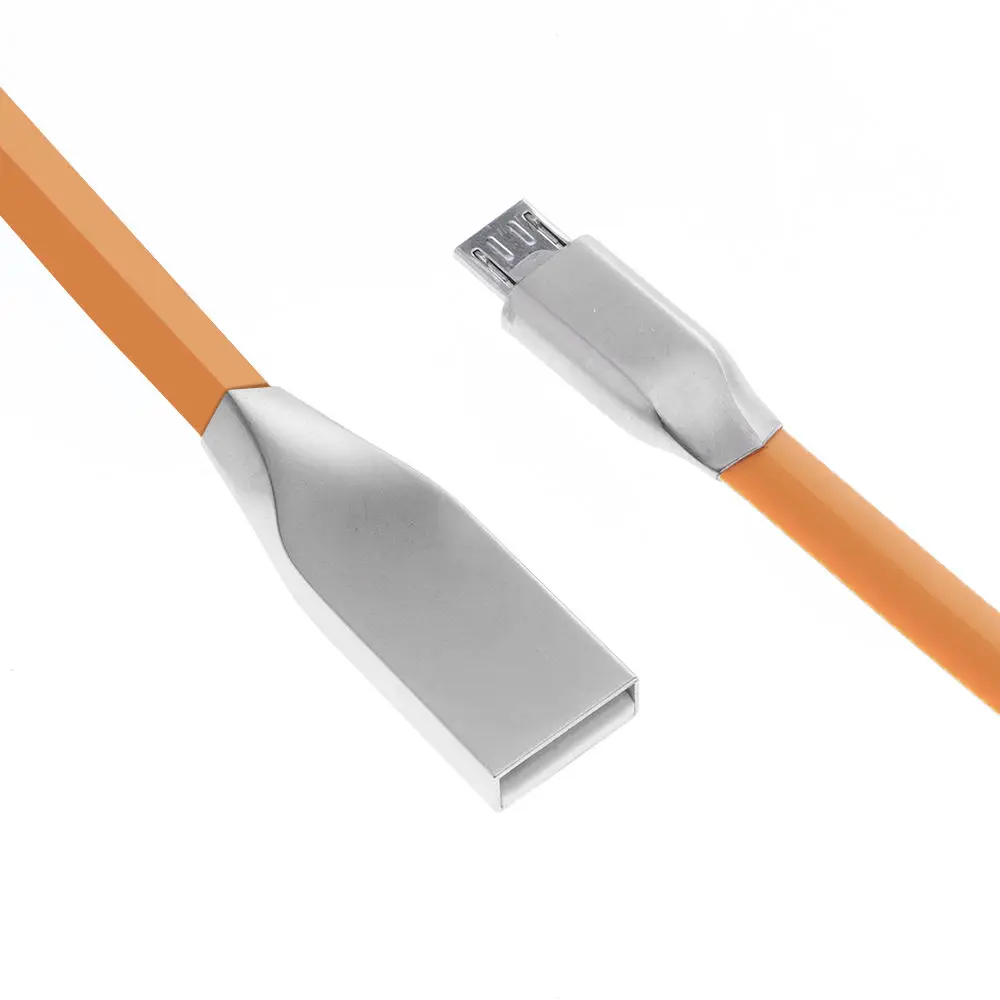 100 шт./лот Прочный TPE провода Micro USB синхронизации данных Универсальный цинковый