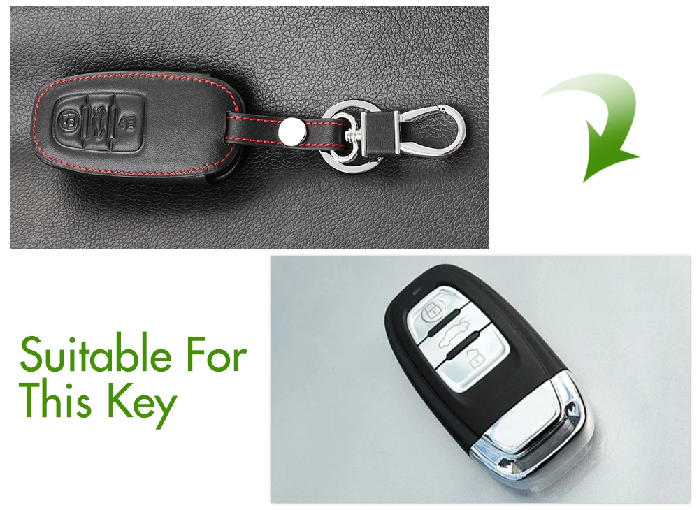 Автомобильный кожаный чехол для ключа защитный Audi A4 A4L A5 A6 A6L Q5 RS7 S7 A7 A8 S5 S6 корпус