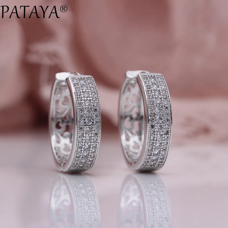 Новые полые круглые серьги PATAYA женские Модные Изящные ювелирные изделия для