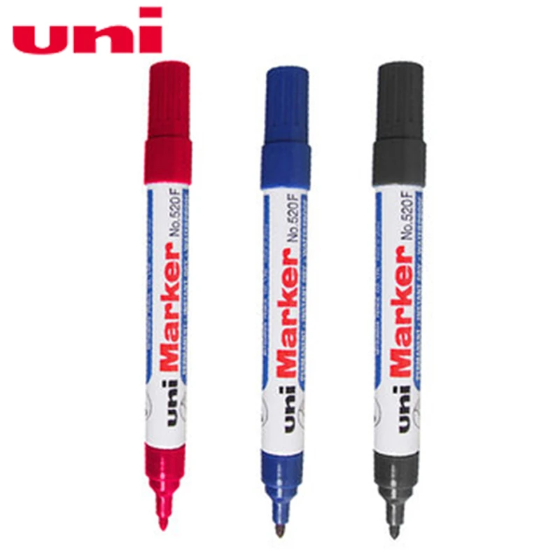

6 Pcs/Lot Mitsubishi Uni 520F Round Toe 3 mm Marker Pens 3 color selection Office School Supplies wholesale