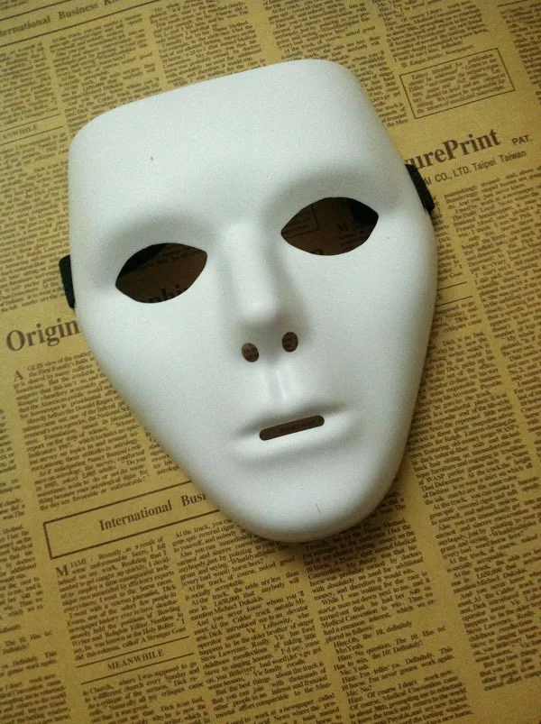 10 шт./лот маска нового типа jabbawockeez для танцев из чистого белого ПВХ маски