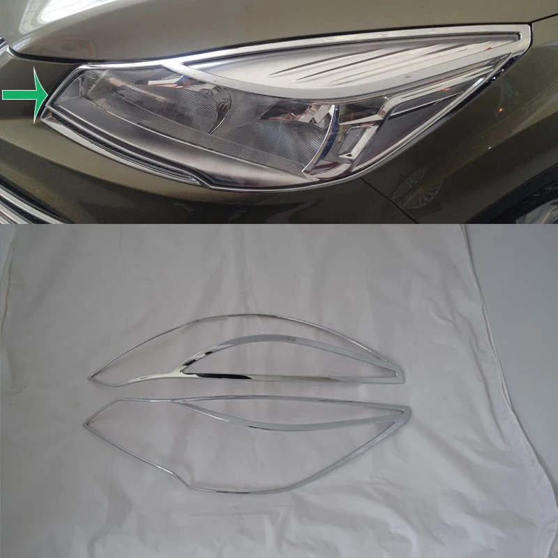 Автомобильные аксессуары внешняя отделка ABS Хромированная передняя фара Крышка