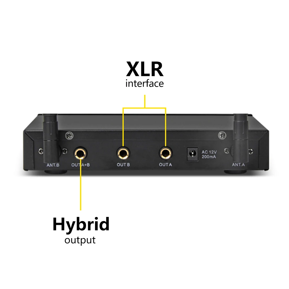 XTUGA аудио Xiao Mi Phone Профессиональный UHF A-100 2 канальный беспроводной микрофон система UHF беспроводной караоке вечерние бар качество